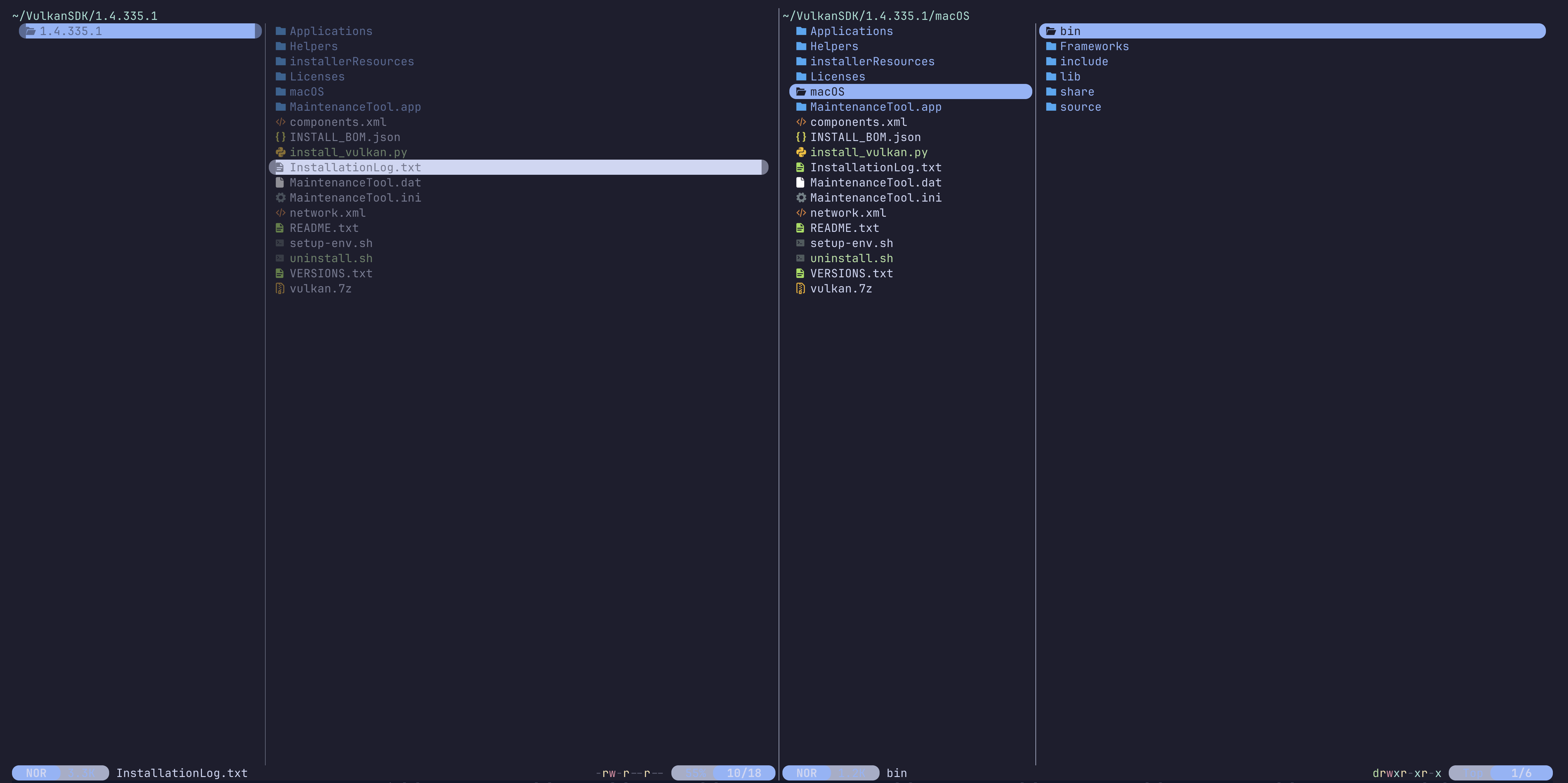 dual-yazi dual-pane mode screenshot